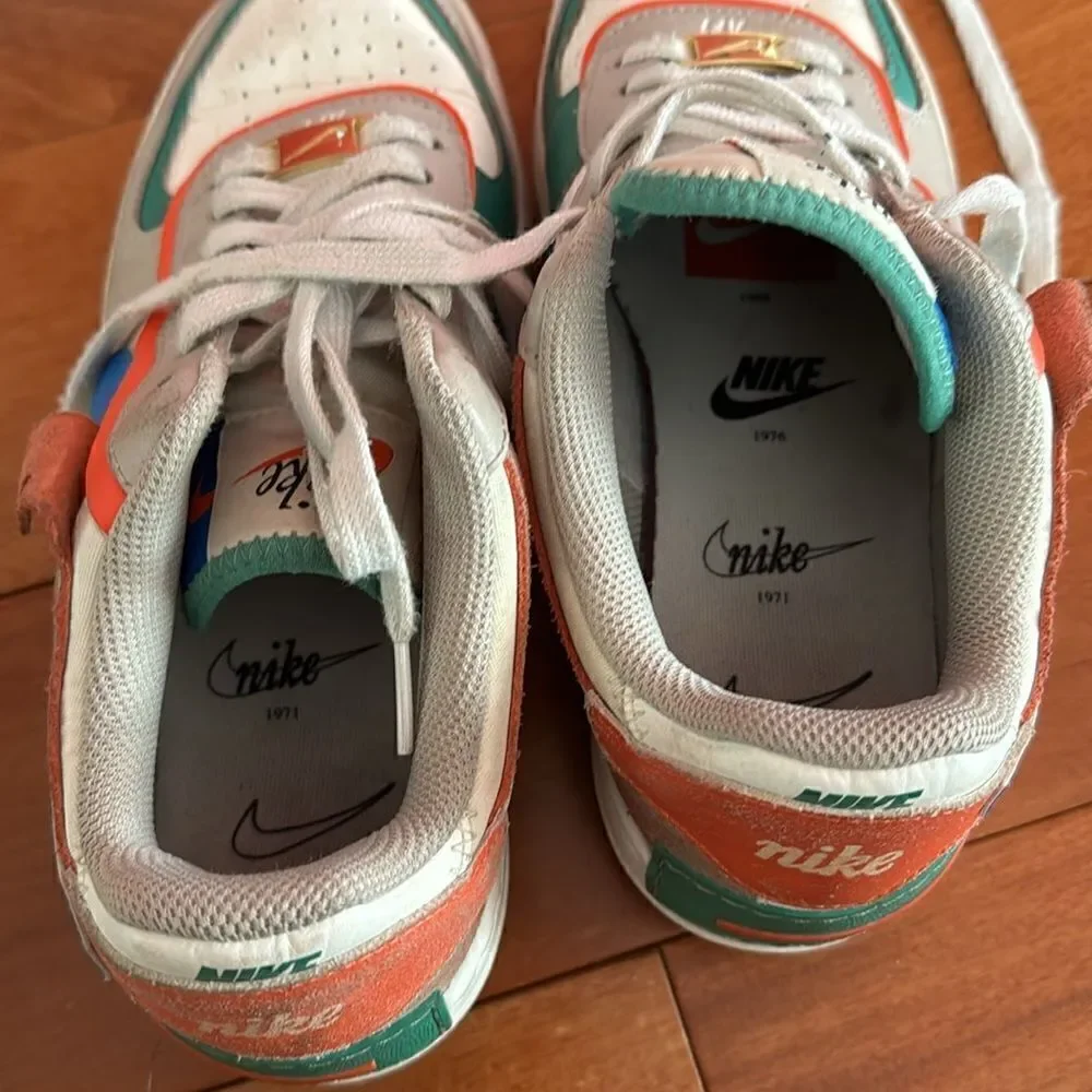 Nike Women's Sneakers Air Force‎ 1 Low Shadow Sail Blue Green sz 8 CI0919-109